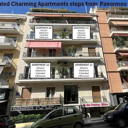 4 Newly Renovated Charming Apartments Steps From Panormou Metro Station Athén Kültér fotó
